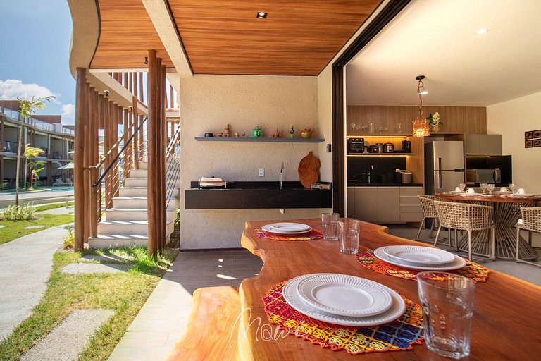 Apartamento pé na areia Tatuamunha