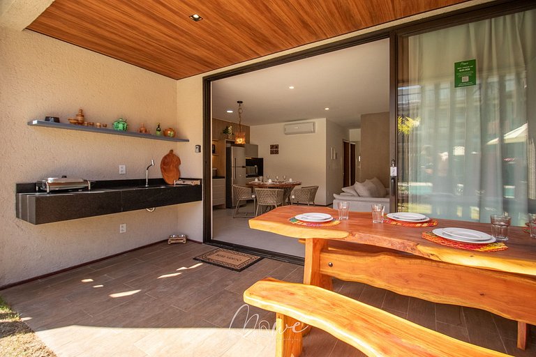 Apartamento pé na areia Tatuamunha