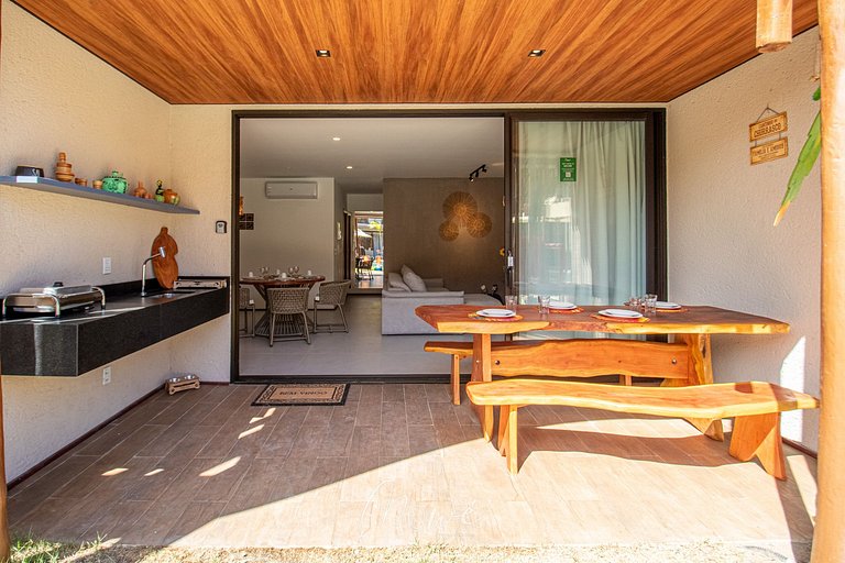 Apartamento pé na areia Tatuamunha