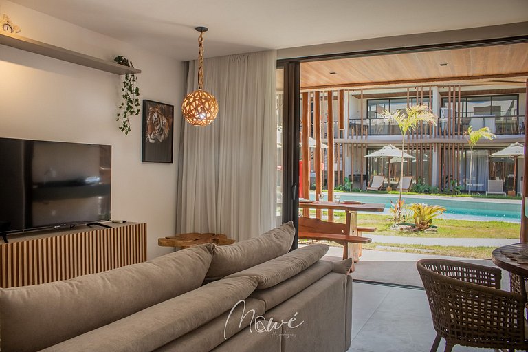 Apartamento pé na areia Tatuamunha