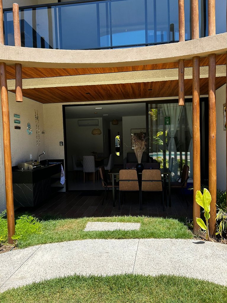 Apartamento pé na areia Tatuamunha