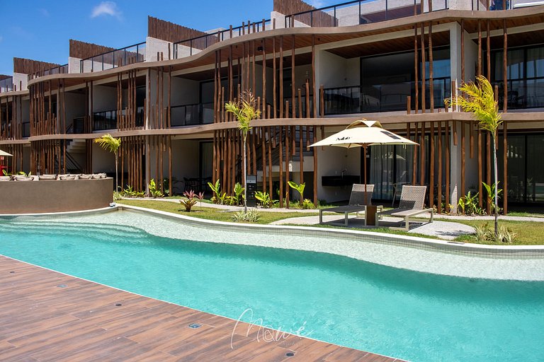 Apartamento pé na areia na Rota de Milagres