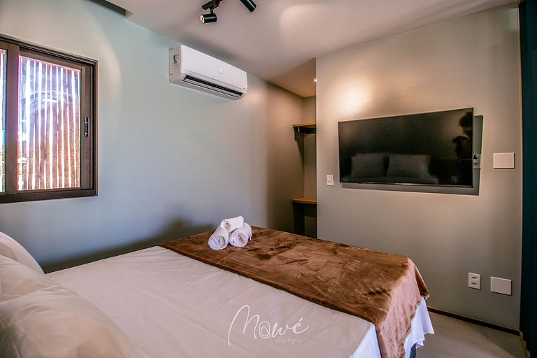 Studio de frente para Piscina - River 5