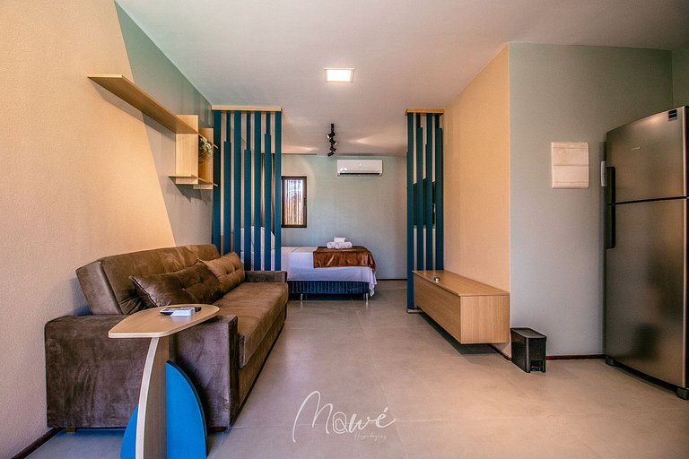 Studio de frente para Piscina - River 5