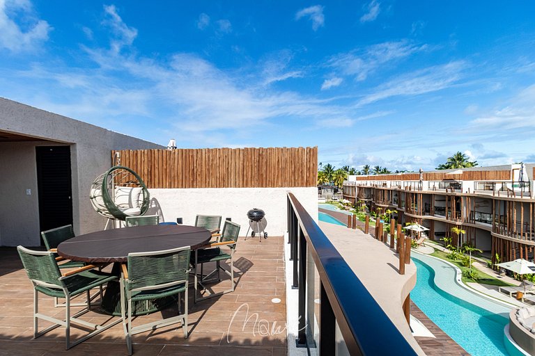 Lindo apartamento com Rooftop na Rota de Milagres